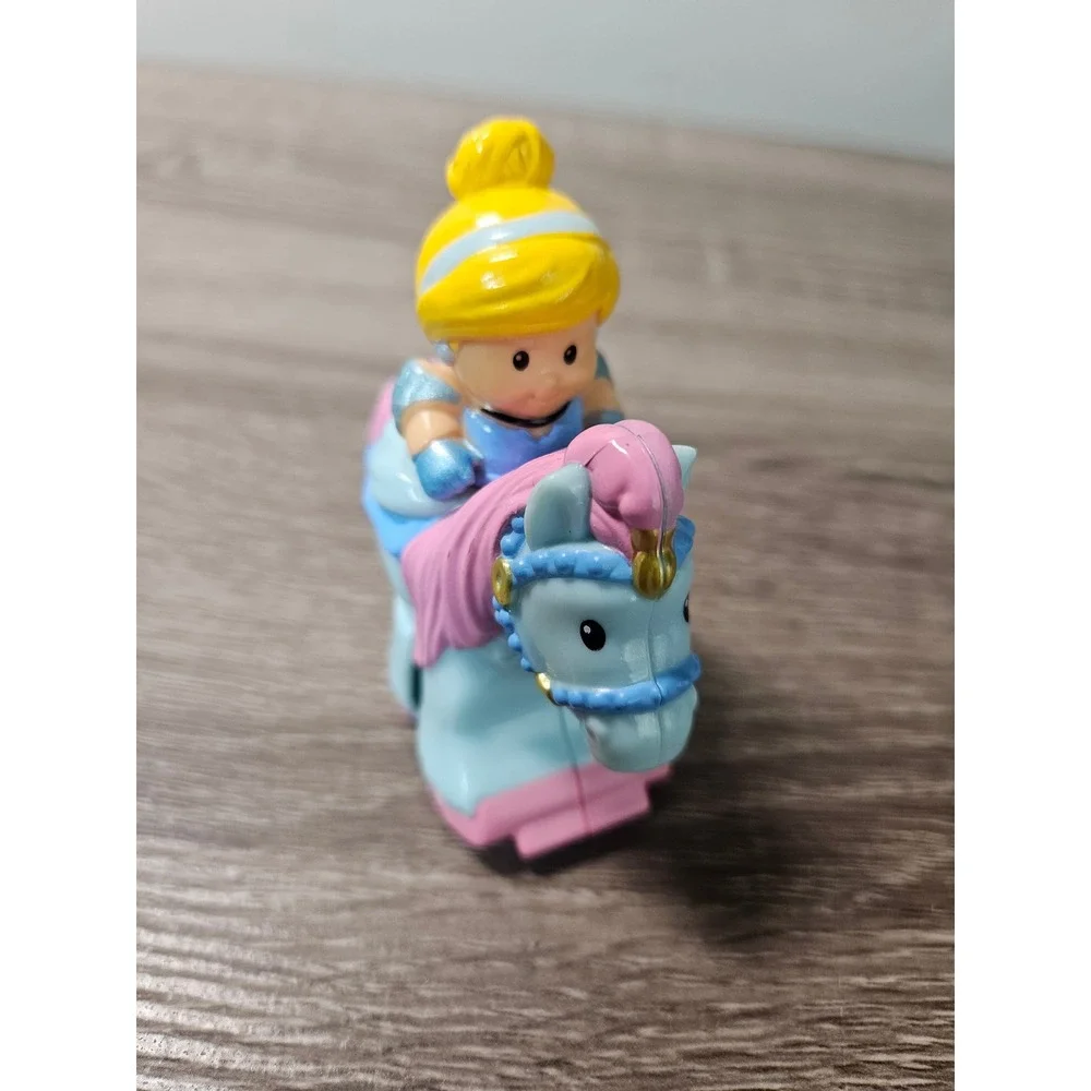 Little People Klip Klop Disney Princess Cinderella Blue And Pink Hair Horse Toy